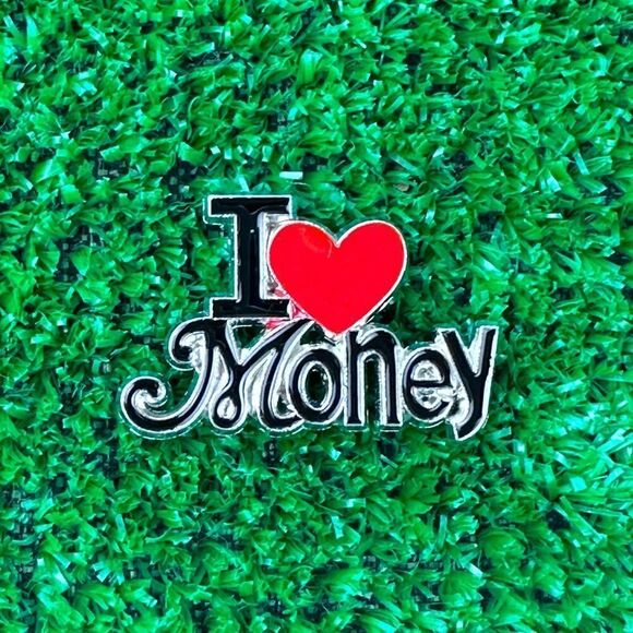 I Love Money Heart Enamel Pin/ Brooch - Picture 6 of 6